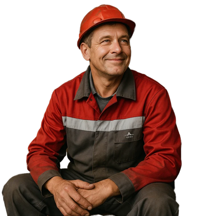 Сотрудник AKME в рабочей форме